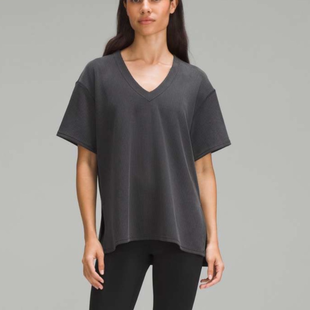 Lululemon Ribbed Softstreme Relaxed-Fit T-Shirt Size 4